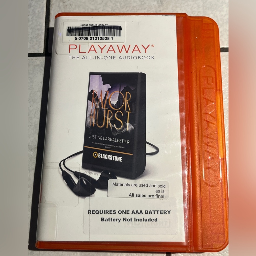 Razor Hurst PLAYAWAY All-In-One Audiobook